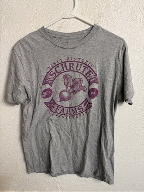 The Office Schrute Farms Gray Graphic T‑Shirt